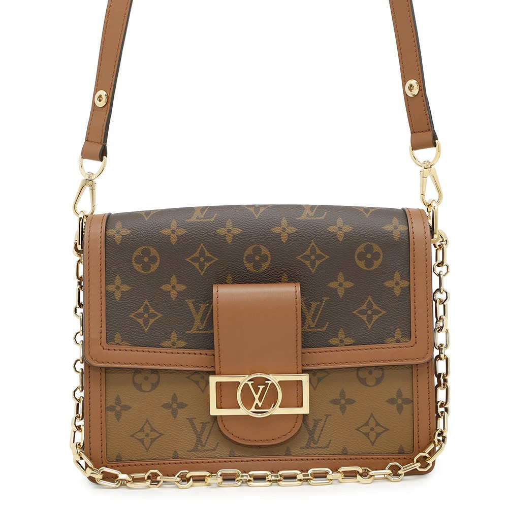 Louis Vuitton Monogram Reverse Dauphine Shoulder Bag Black